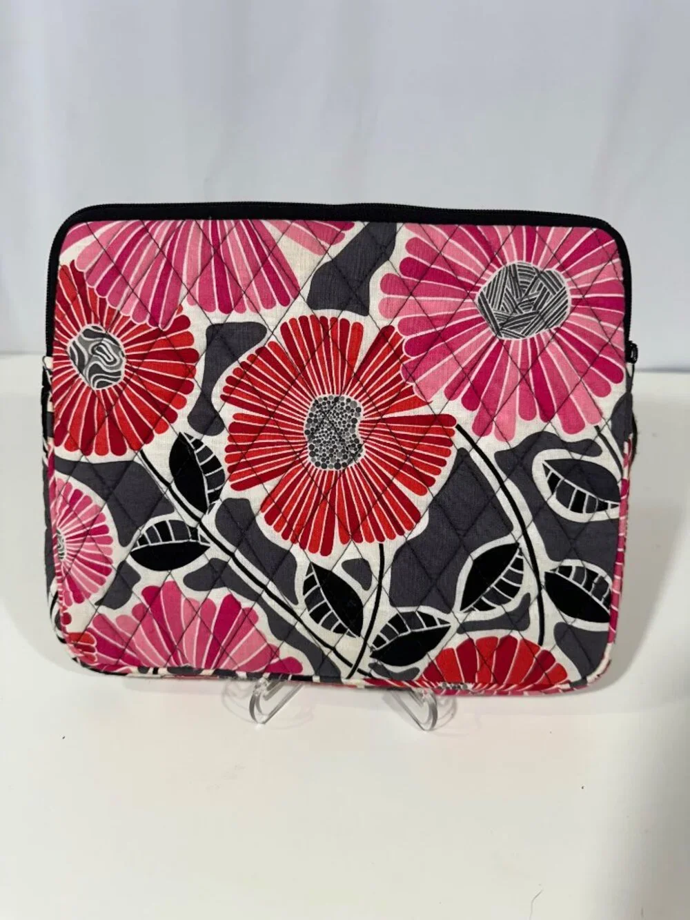 Vera Bradley Cherry Blossom Tablet Sleeve Quilted Case Pink Red Floral 10x8.5